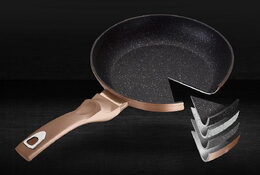 BERLINGERHAUS Sada nádobí s mramorovým povrchem 10 ks Rosegold Metallic Line BH-1220
