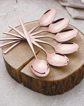 BERLINGERHAUS Sada příborů nerez 24 ks mirror Rosegold Metallic Line BH-3065