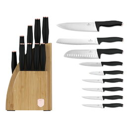 BERLINGERHAUS Sada nožů se stojanem BAMBOO 10 ks Black Rose Collection BH-2760