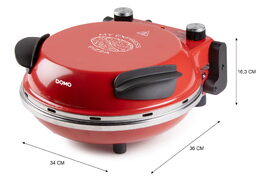 Pizza pec na čerstvou pizzu - červená - DOMO DO9284PZ, 1200 W, až 400 °C, O 32 c