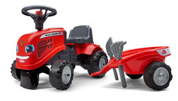 Odstrkovadlo traktor Massey Ferguson červené s volantem a va