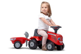 Odstrkovadlo traktor Massey Ferguson červené s volantem a va