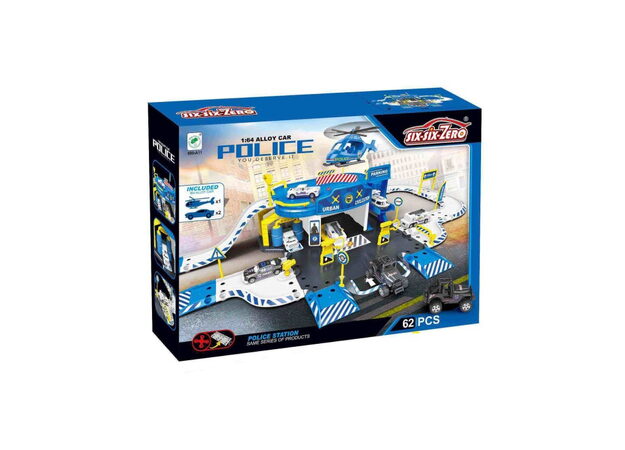 Policejní čerpací stanice – hrací set 62 ks