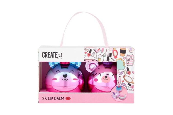 Balzám na rty Fun Create it! v taštičce 2 ks