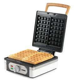 Vaflovač 4x7 s termostatem - bílý - DOMO DO9274W, 1 400 W, manuální termostat, k
