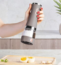 BERLINGERHAUS Mlýnek na pepř a sůl elektrický 2v1 Taupe collection BH-9646