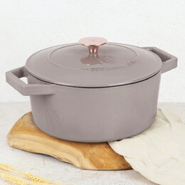 BERLINGERHAUS Pekáč litinový s poklicí 24 cm Taupe Collection BH-6525