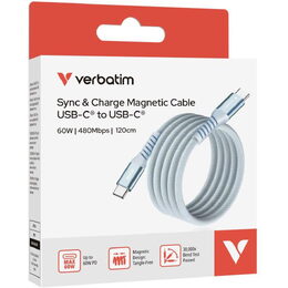 31852 magnet. USB-C kabel 60W 1,2m blue