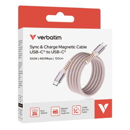 31857 magnet.USB-C kabel 100W 1,2m pink