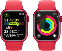 Hodinky Apple Watch Series 9 GPS, 41mm (PRODUCT) RED Aluminium Case with (PRODUCT) RED Sport Band - M/L
