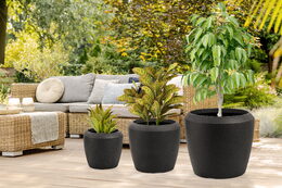 Květináč G21 Coal Round 55,6 x 55,6 x 48,4