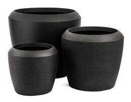 Květináč G21 Coal Round 33,5 x 33,5 x 30,5