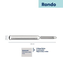 KELA Struhadlo na sýr Rondo, nerez 40x3,5 cm KL-12579