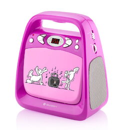 CD přehrávač GoGEN BOB A BOBEK KARAOKE, růžový