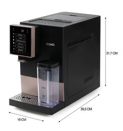 Automatický Espresso kávovar - černobronzový - DOMO DO743K, 1 350 W, 19 barů, LC