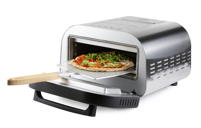 Pizza pec Genius - nerezová, pečící kamen - DOMO DO9289PZ, 1 700 W, až 450°C, ča