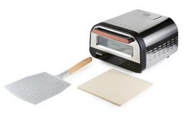 Pizza pec Genius - nerezová, pečící kamen - DOMO DO9289PZ, 1 700 W, až 450°C, ča