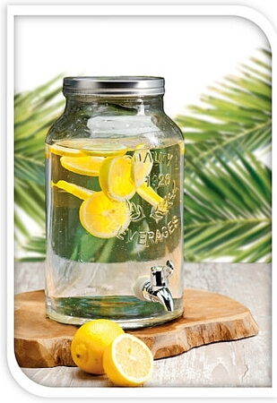 EXCELLENT HOUSEWARE Zásobník na nápoje dávkovací sklo 5,5 l KO-CD4100060