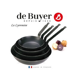 Ocelová pánev de Buyer, 5020.20, BLUE STEEL, styl La Lyonnaise, 20 cm