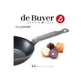Ocelová pánev de Buyer, 5020.20, BLUE STEEL, styl La Lyonnaise, 20 cm