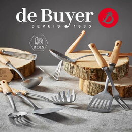 Lžíce de Buyer, 2701.01, B BOIS, nerez a bukové dřevo, robustní