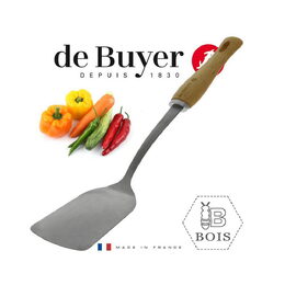 Obracečka de Buyer, 2701.05, bez otvorů B BOIS, nerez a bukové dřevo, robustní