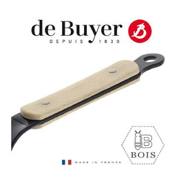 Ocelová pánev de Buyer, 5714.24, MINERAL BOIS, hluboká, dřevěná rukojeť, ocel,
průměr 24 cm