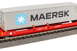 Piko Kontejnerový vagón T3000e s 1 návěsem PNO a 1 40&#039; kontejnerem Maersk - 24619