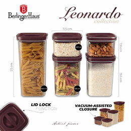 BERLINGERHAUS Sada dóz na potraviny 10 ks Leonardo Collection BH-8574