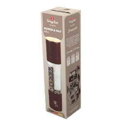 BERLINGERHAUS Mlýnek na pepř a sůl dvojitý Taupe Collection BH-8581