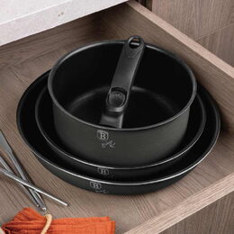 BERLINGERHAUS Sada nádobí s titanovým povrchem 9 ks Anthracite Collection BH-8256