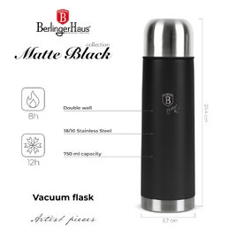 BERLINGERHAUS Termoska nerez 0,75 l Matte Black Collection BH-8726