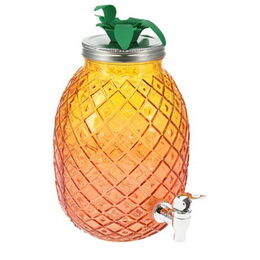 EXCELLENT HOUSEWARE Dávkovač nápojů skleněný 4,5 l žlutá / oranžová KO-CD4100050zlor