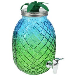 EXCELLENT HOUSEWARE Dávkovač nápojů skleněný 4,5 l modrá / zelená KO-CD4100050moze