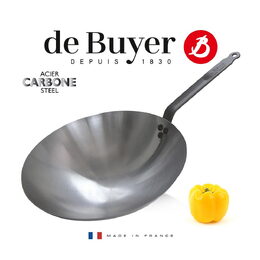WOK pánev de Buyer, 5114.35, CARBONE PLUS, WOK, ocel, 35 cm