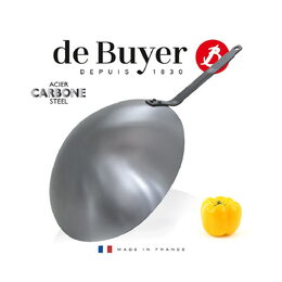 WOK pánev de Buyer, 5114.35, CARBONE PLUS, WOK, ocel, 35 cm