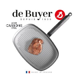 Pánev de Buyer, 5540.38, CARBONE PLUS, obdélníková, ocel, 38 x 26 cm