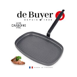 Pánev de Buyer, 5540.38, CARBONE PLUS, obdélníková, ocel, 38 x 26 cm