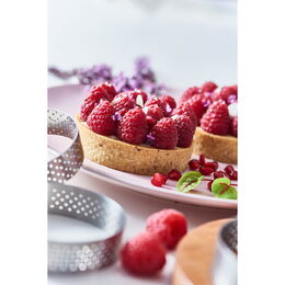Dortový kroužek de Buyer, 3099.06, VALRHONA, perforovaný, nerez ocel, průměr
15