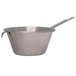 Cedník de Buyer, 3232.28, nerezová ocel, odolný proti deformaci, ergonomická
zakřivená rukojeť, háček, 13 x 54 x 29,5 cm, průměr: 28 cm/18