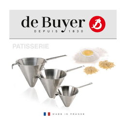 Cedník de Buyer, 3350.14N, kónický, perforace 1.5 mm, horní průměr 14 cm
