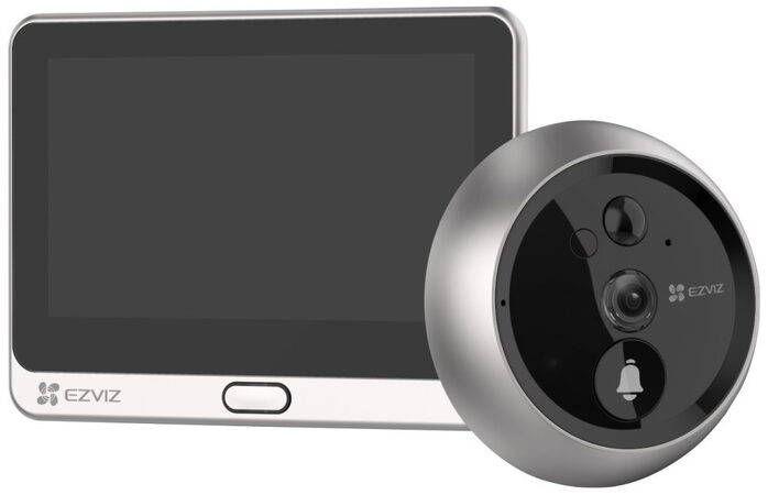 Chytré dveřní kukátko Ezviz DP2 2K WiFi, kamera, zvonek, IR do 5m, PIR, LCD 4,3"