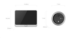 Chytré dveřní kukátko Ezviz DP2 2K WiFi, kamera, zvonek, IR do 5m, PIR, LCD 4,3"