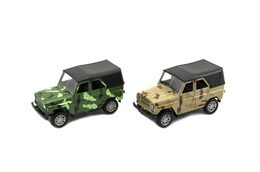 Auto vojenské UAZ-469 B kov 12cm na baterie se zvukem se světlem 2 barvy na zpětný chod 12ks v boxu