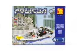 Stavebnice Dromader Policie Člun 23501 215ks v krabici 25,5x18,5x4,5cm