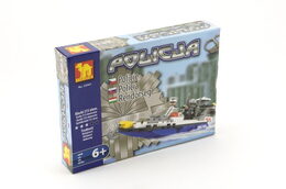 Stavebnice Dromader Policie Člun 23501 215ks v krabici 25,5x18,5x4,5cm