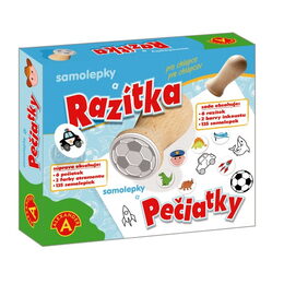 Razítka 6ks samolepky 135ks pro chlapce v krabici 24,5x20,5x5cm