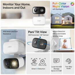 Kamera TP-Link Tapo C206 IP, 2MPx, WiFi, přísvit, venkovní/vnitřní