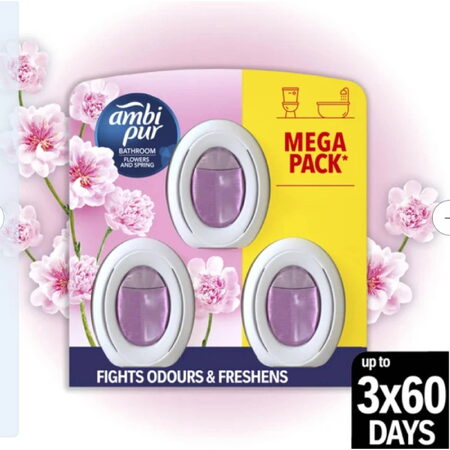 Ambi Pur Bathroom Flowers and Spring 3 × 24 ml