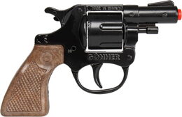 Policejní revolver kovový černý 8 ran